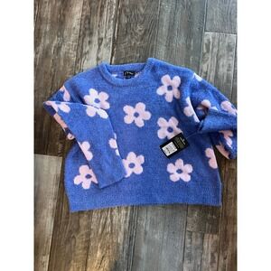 Nwt xl 14/16 girls groovy floral sweater